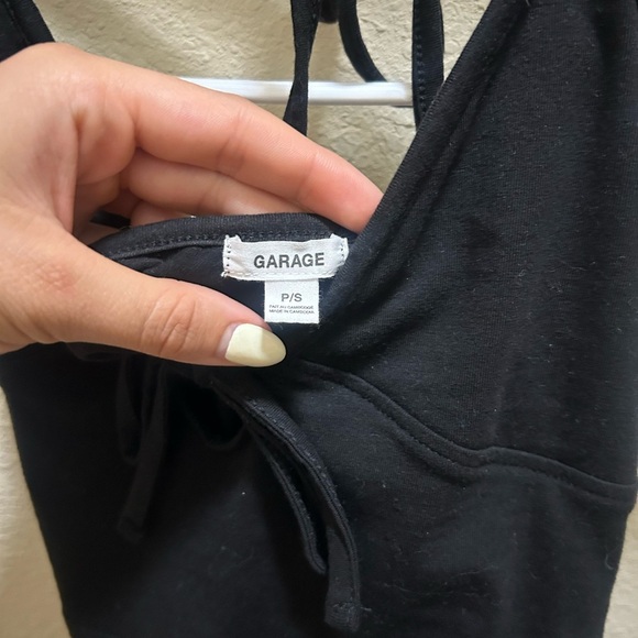 Garage Black Sleeveless Halter Top - Picture 3 of 3